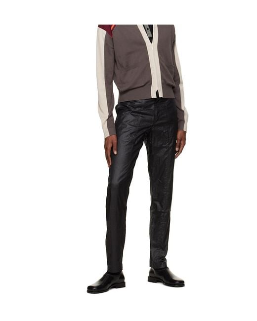 Kiko Kostadinov Black High-Waisted Casual Trousers for men