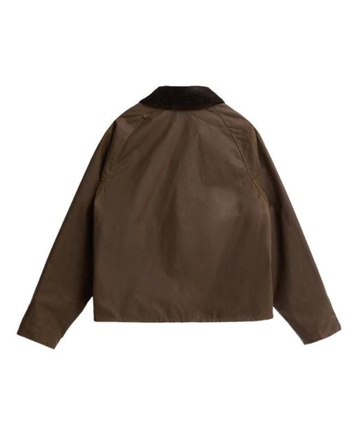 Barbour Brown Spey Slim Waxed Jacket for men
