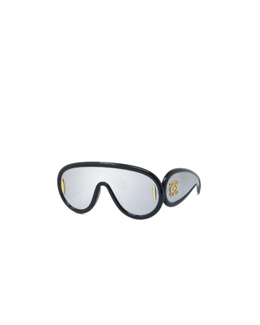 Loewe White Shield Frame Sunglasses