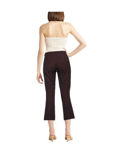 Max Mara Purple High-Waisted Dark Bootcut Trousers