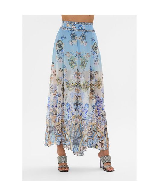 Camilla Blue Zippered Casual Pants