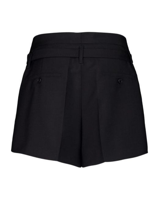 Prada Black Belted Blend Shorts