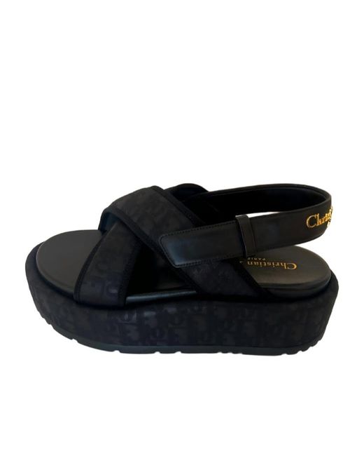 Dior Black Open-Toed Platform Sandals