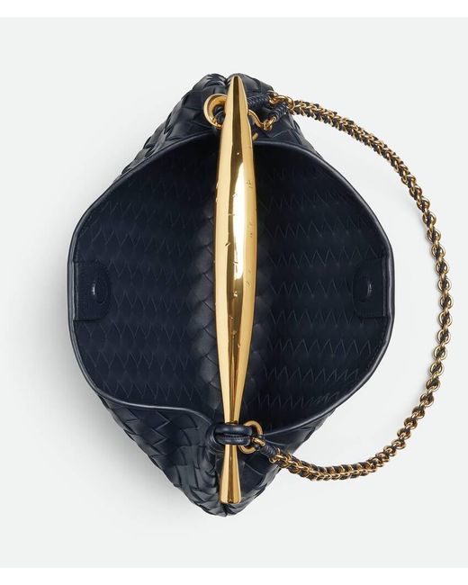 Bottega Veneta Blue Sardine Leather Tote Bag