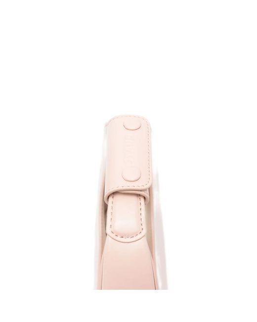 Staud Pink Seam Detail Top Handle Bag