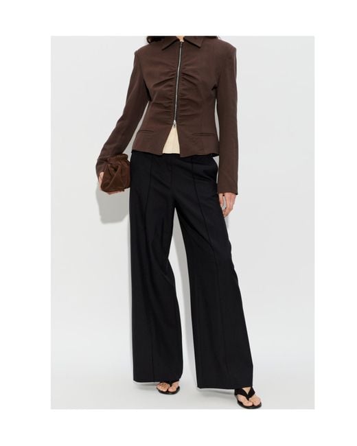 IRO Brown Long Sleeve Casual Jacket