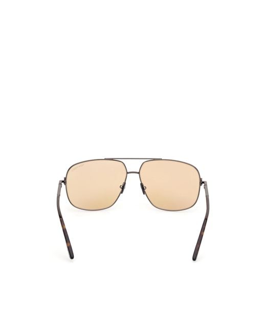 Tom Ford Natural Eyewear Tex Pilot Frame Sunglasses for men
