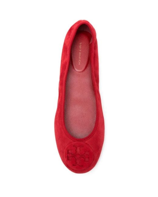 Tory Burch Red Rena Travel Slip-On Ballet Flats
