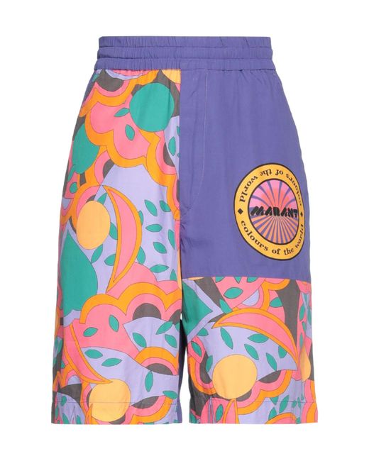 Isabel Marant Blue Multicolored Woven Shorts