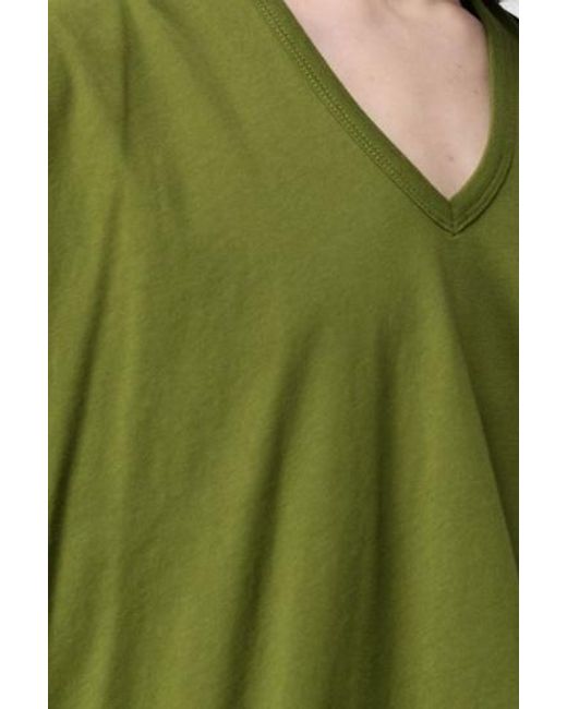 Dries Van Noten Green V-Neck T-Shirt