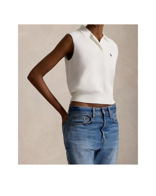 Polo Ralph Lauren White Sleeveless Polo