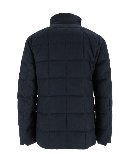 Fay Blue Long-Sleeved Down Jacket for men