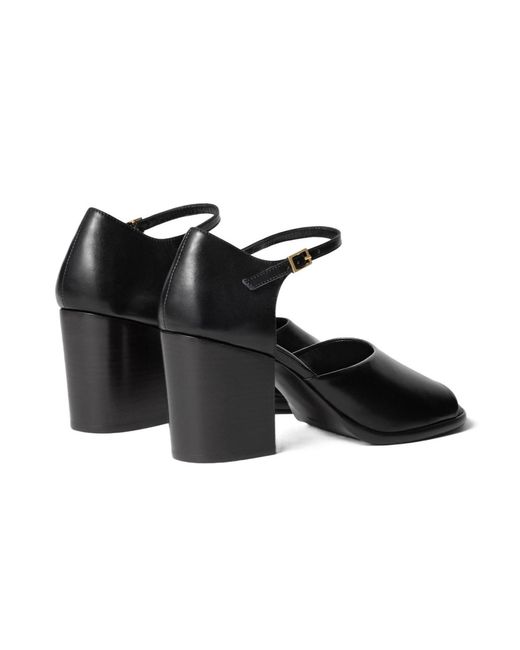 Lemaire Black Square-Heeled Sandals