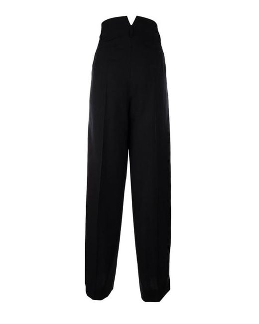 Prada Black Pleated Tailored Trousers