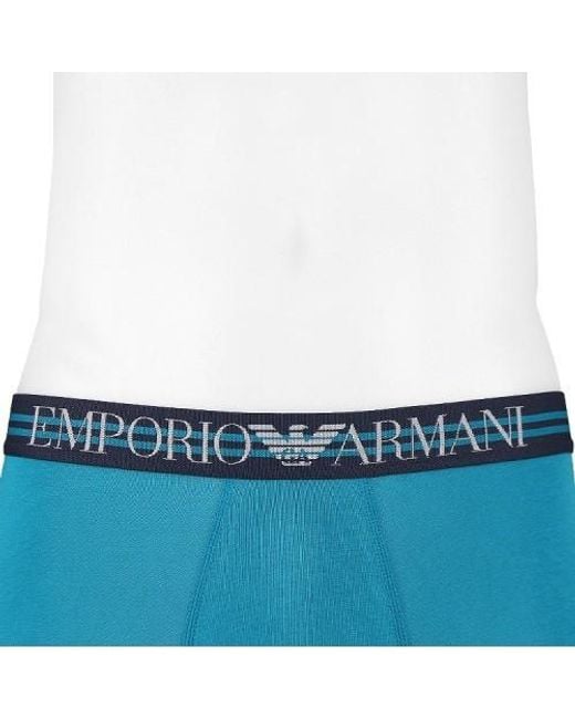 Emporio Armani Blue Three-Piece Suit Of Logo Underwear for men
