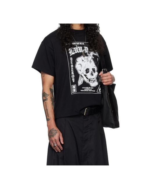 Lu'u Dan Black Box Neck T-Shirt for men