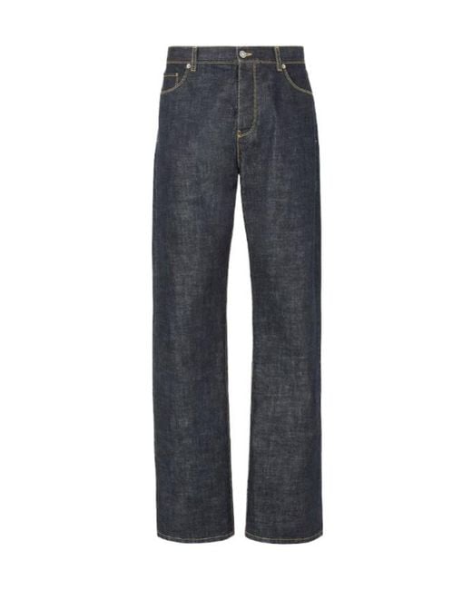 Fendi Blue Long Jeans for men