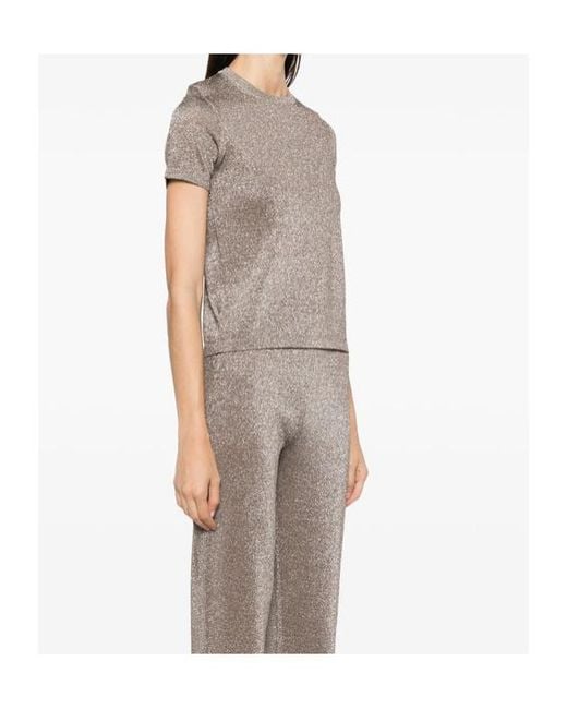 Missoni Gray Metallic Short-Sleeve T-Shirt
