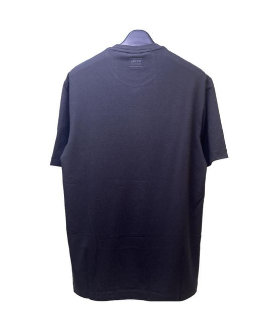 Armani Collezioni Blue Round-Necked T-Shirt for men