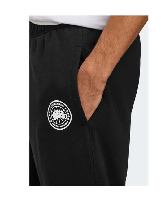 Canada Goose Blue Logo Print Cotton Joggers for men