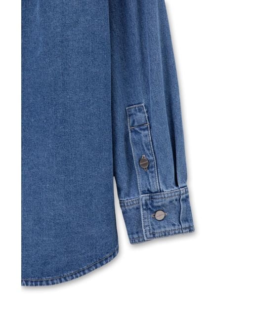 Wooyoungmi Blue Logo Denim Shirt for men