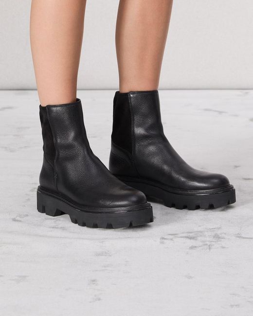 Rag & Bone Black Round-Head Short Boots