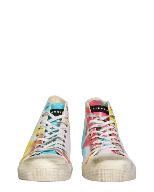 Gienchi Blue High Jean Michel Lace-Up Sneakers for men