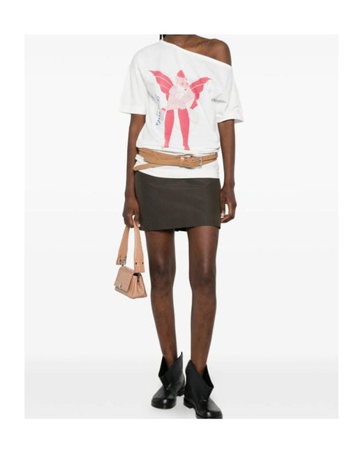 Vivienne Westwood Brown Pinstripe Mini Skirt
