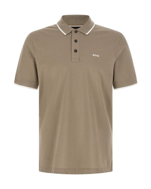Boss Multicolor Boss Logo Detailed Polo Shirt for men