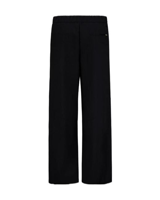 Herno Black Laminar Wide-Leg Pants