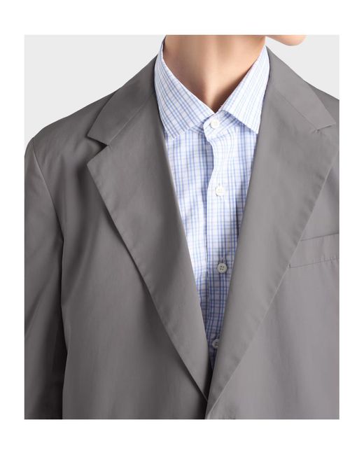 Prada Gray Single-Breasted Cotton Jacket for men