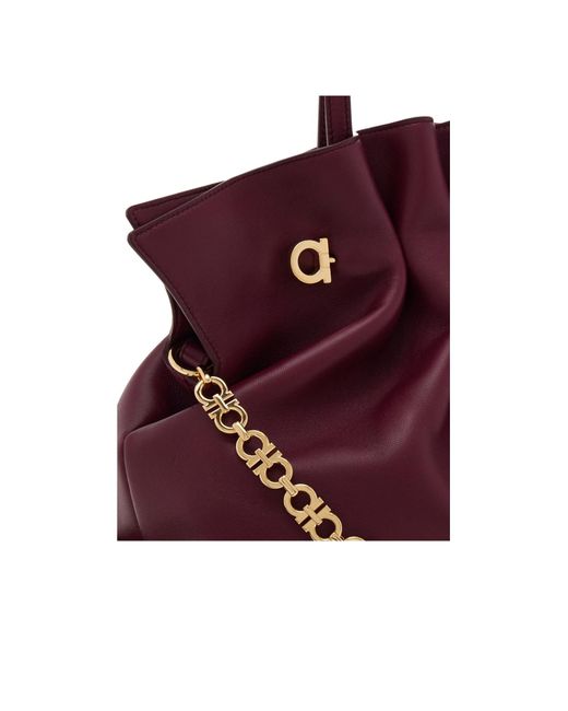 Ferragamo Purple Ferragamo Soft-Bag (M)