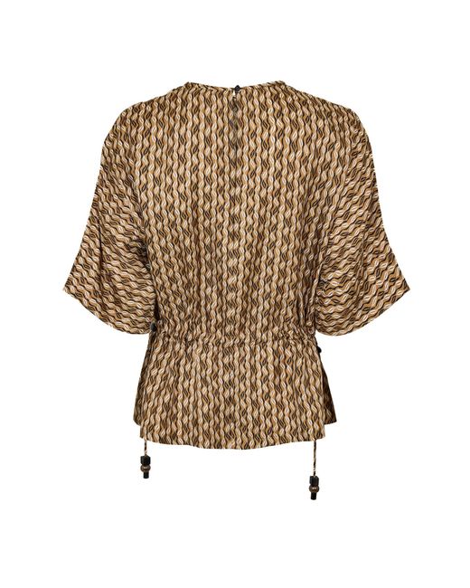 Max Mara Brown Printed Cover-Up