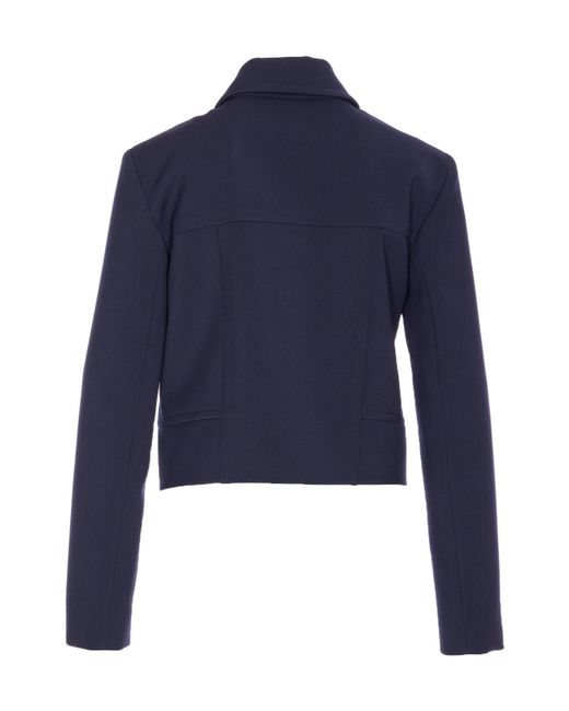 Patrizia Pepe Blue Cropped Jacket