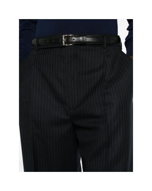 Saint Laurent Black Casual Pants With Belt Loops for men
