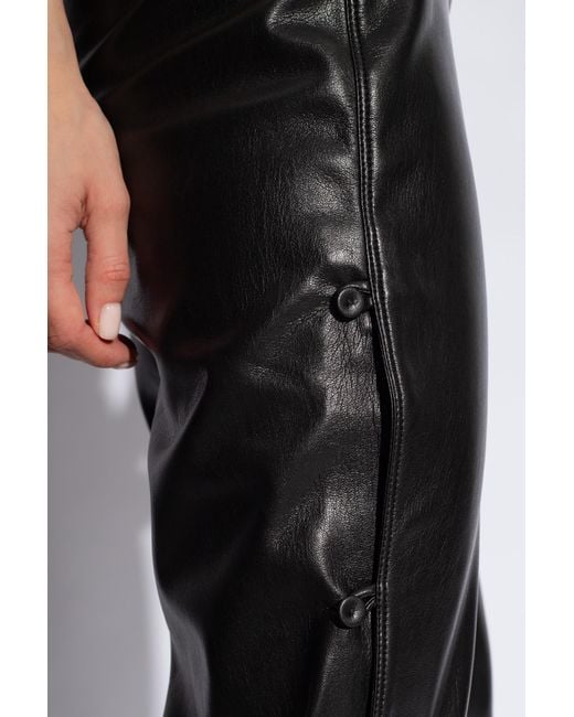 Nanushka Black Felina Straight Leg Trousers