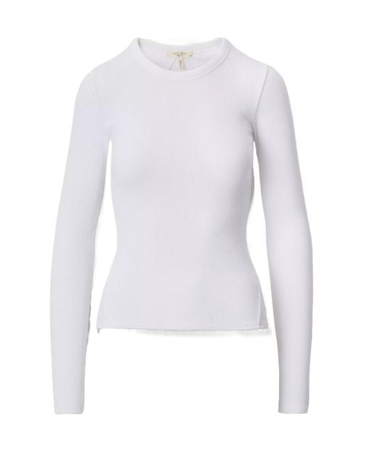 Rag & Bone White Long-Sleeved T-Shirt