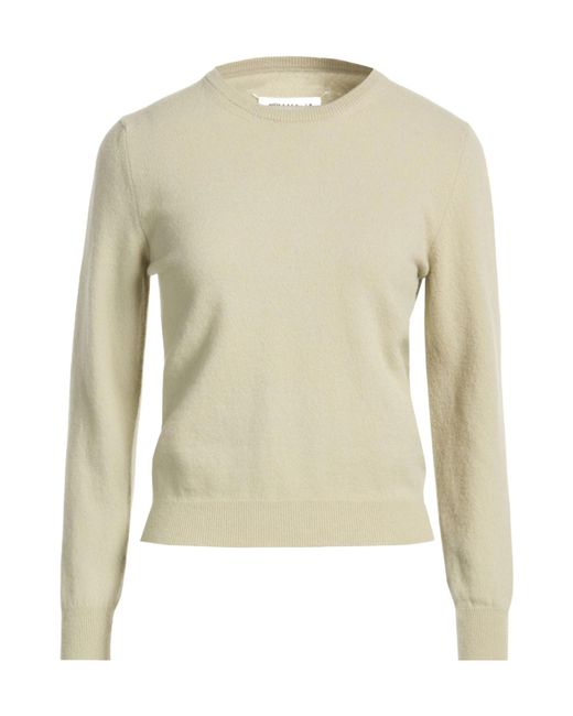 Maison Margiela Natural Solid Wool Knit Sweater