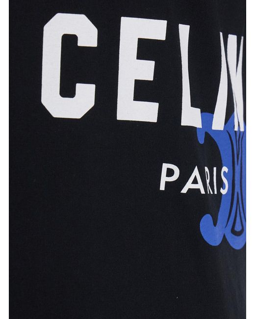 Céline Black T-Shirt for men
