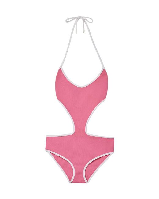 Miu Miu Pink Technical Knit Swimsuit
