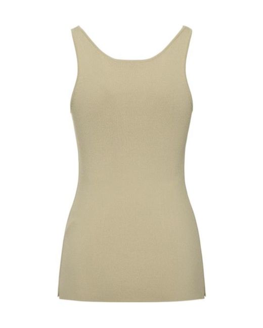 Totême Green Compact Knit Tank Top