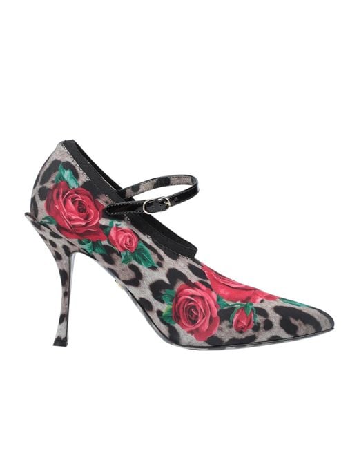 Dolce & Gabbana Pink Leopard Print Mary Jane High Heels