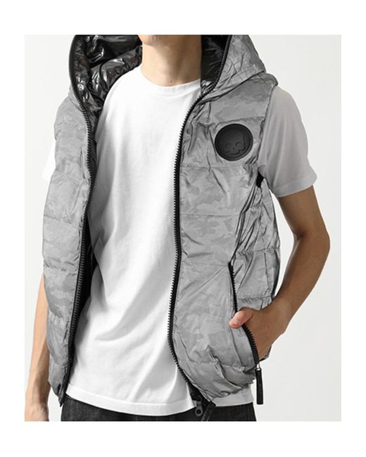Hydrogen Black Logo Down Vest for men