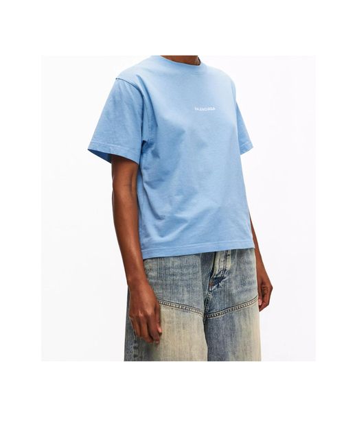 Balenciaga Blue Logo T-Shirt