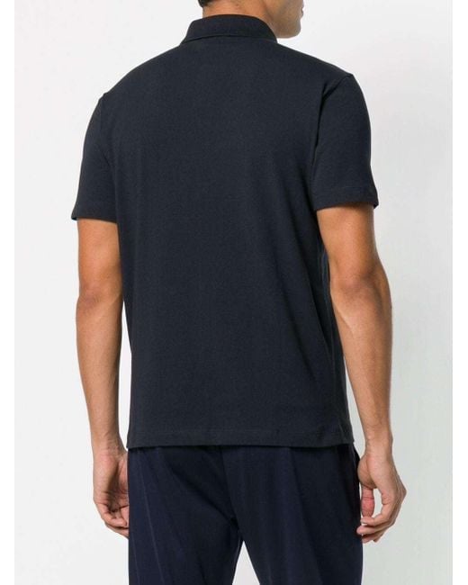 EA7 Black Logo Polo Shirt for men