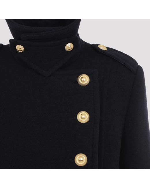 Tom Ford Black Button-Detailed High Neck Jacket