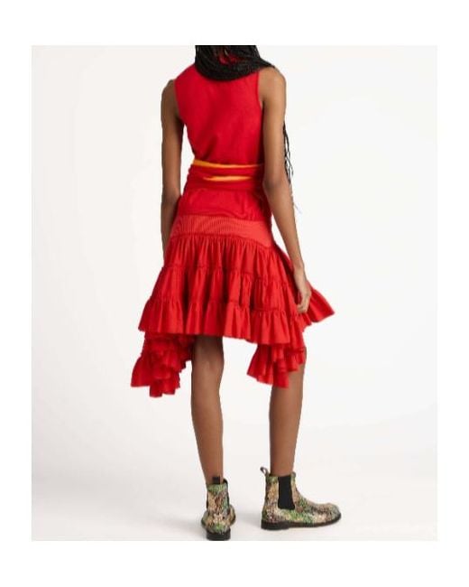 J.W. Anderson Red Jw Anderson Tie-Waist Knitted Top