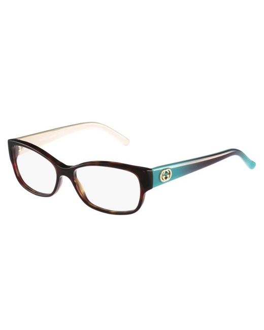 Gucci White Logo Detail Flat Lens