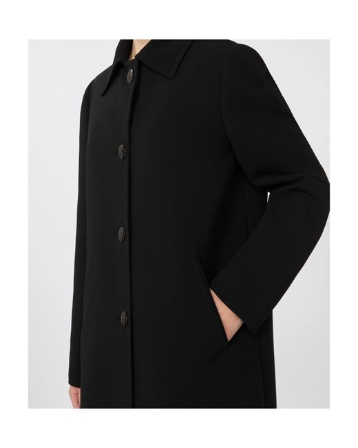 Max Mara Black Tailored Knee-Length Coat