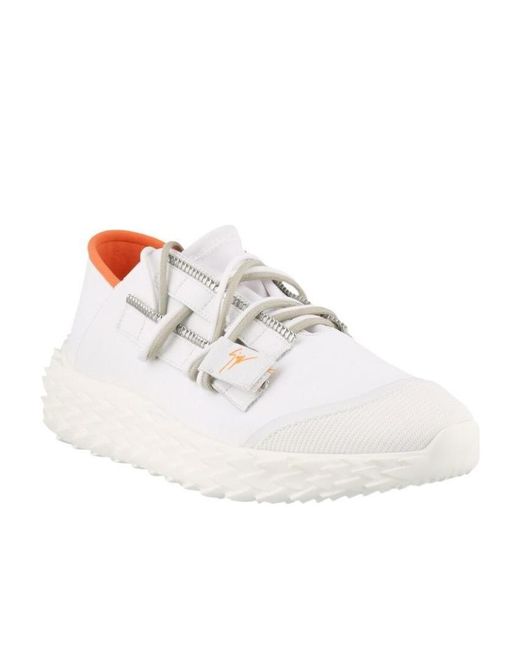 Giuseppe Zanotti White Strap-Up Casual Sneakers for men